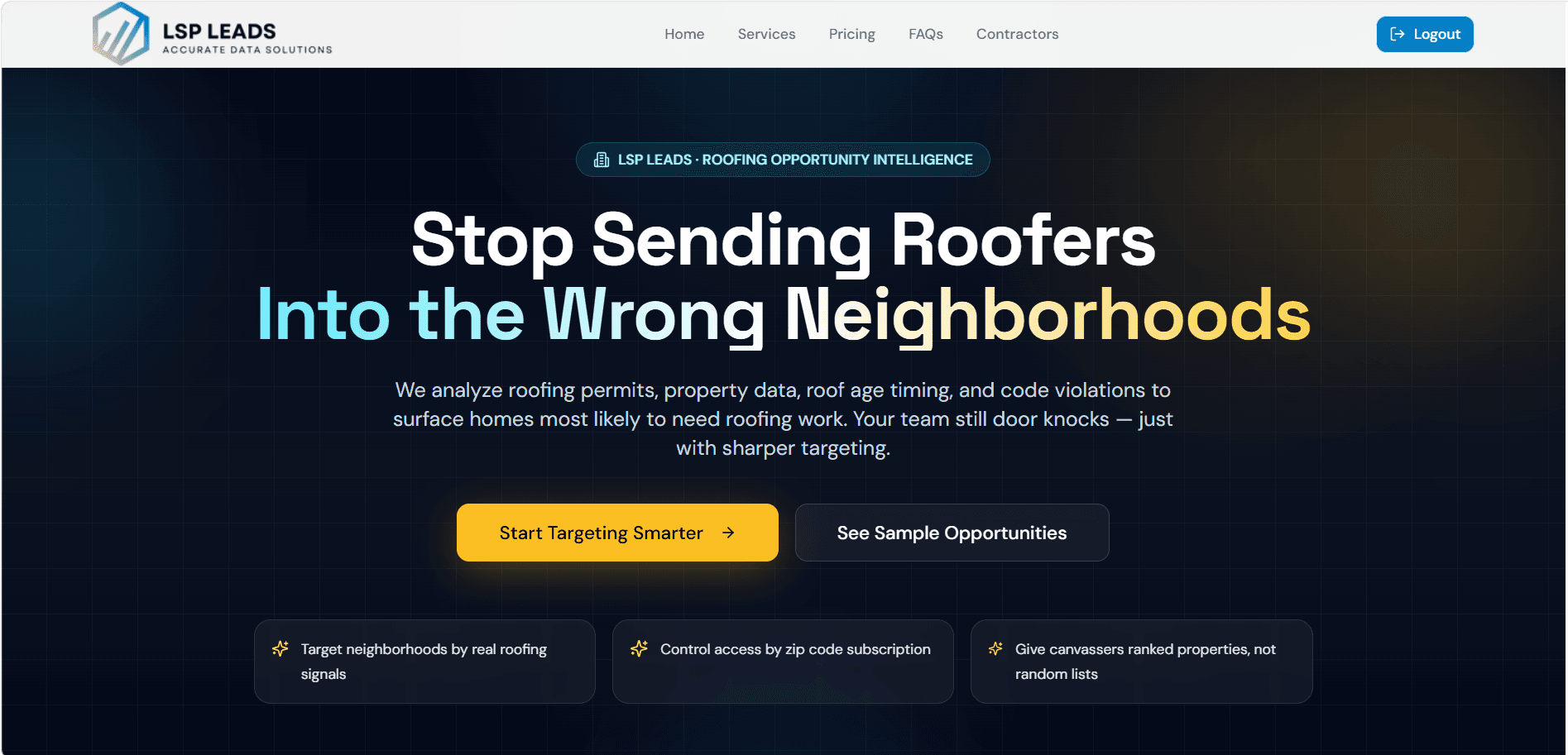 LSP Leads homepage